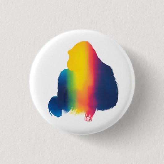Farbige Spray Paint Gorilla Round Taste Button (Vorderseite)