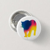 Farbige Spray Paint Leopard Silhouette Button (Vorne & Hinten)
