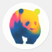 Farbige Spray Paint Panda Silhouette Stickers (Vorderseite)