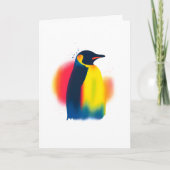 Farbige Spray Paint Pinguin Silhouette Karte (Vorderseite)