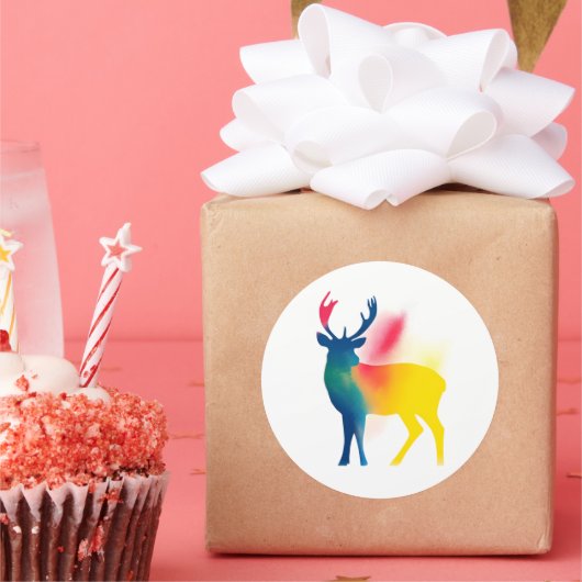 Farbige Spray Paint Silhouette Aufkleber (Party)