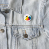 Farbige Spray Paint Swan Silhouette Round Button (Beispiel)