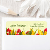 Farbige Spring Tulips Floral Persönliche Adresse (Insitu)