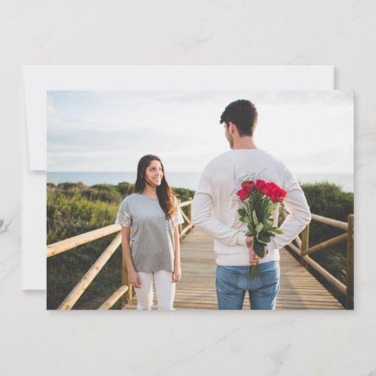 Farbige Spring Wildblume Meadow Foto QR-Code Save The Date (Rückseite)