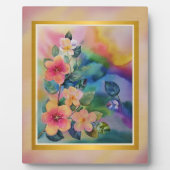 Farbige Springbrasse mit Blume Fotoplatte (Vorderseite)