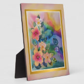 Farbige Springbrasse mit Blume Fotoplatte (Seite)