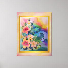 Farbige Springbrasse mit Blume Leinwanddruck