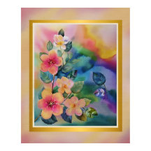 Farbige Springbrasse mit Blume