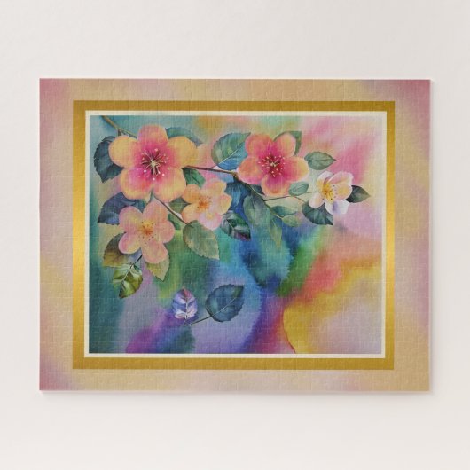 Farbige Springbrasse mit Blume Puzzle (Horizontal)