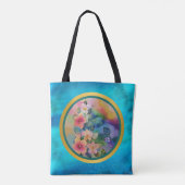 Farbige Springbrasse mit Blume Tasche (Rückseite)