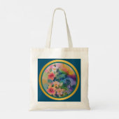 Farbige Springbrasse mit Blume Tragetasche (Rückseite)