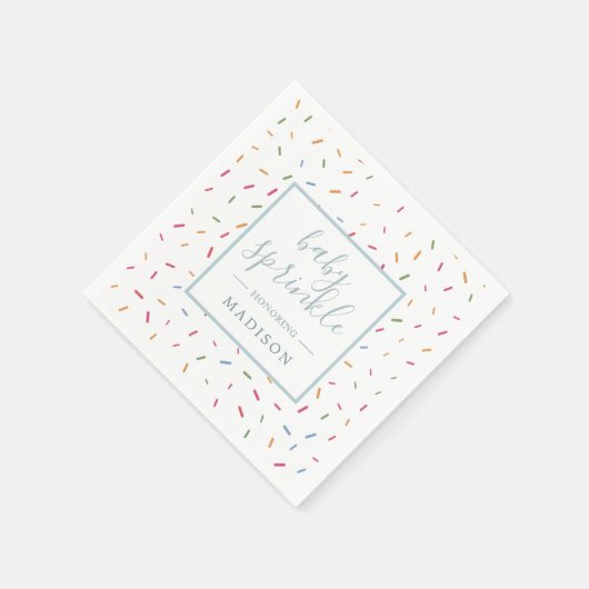 Farbige Sprinklen Baby Sprinkle Babydusche Papier Serviette (Ecke)