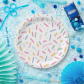 Farbige Sprinklen in Pastellfarben Pappteller (Party)