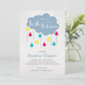 Farbige Sprinkles Babydusche Einladung (Stehend Vorderseite)