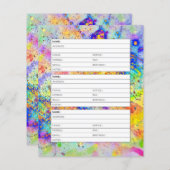 Farbige Spritzer-Adressbuchseite (Vorne/Hinten)