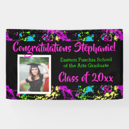 Farbige Spritzer Art Foto Abschluss Banner Signatu