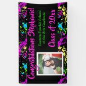 Farbige Spritzer Art Foto Abschluss Banner Signatu (Vertikal)