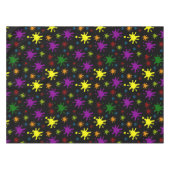 Farbige Spritzer auf schwarzem Hintergrund Tischdecke (Vorderseite (Horizontal))