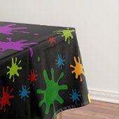 Farbige Spritzer auf schwarzem Hintergrund Tischdecke (Beispiel)