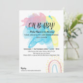 Farbige Spritzer-Dusche Einladung (Stehend Vorderseite)