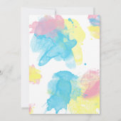 Farbige Spritzer-Dusche Einladung (Rückseite)