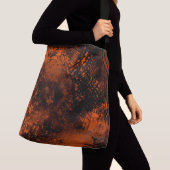 Farbige Spritzer Hatching Effect Orange & Black Tragetaschen Mit Langen Trägern (Von Nahem)