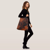 Farbige Spritzer Hatching Effect Orange & Black Tragetaschen Mit Langen Trägern (Am Model)