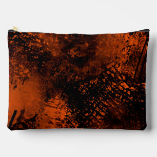 Farbige Spritzer Hatching Effect Orange & Black Zubehörtasche