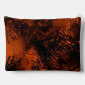 Farbige Spritzer Hatching Effect Orange & Black Zubehörtasche (Rückseite)
