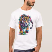 Farbige Spritzer Leopard T - Shirt (Vorderseite)