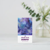 Farbige Spritzer | Nageltechniker Visitenkarte (Stehend Vorderseite)