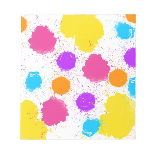 Farbige Spritzer Notizblock (Vorderseite)