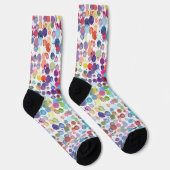 Farbige Spritzer Punkte Socken (Rechts)