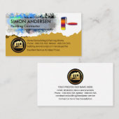 Farbige Spritzer-Rollbürste Visitenkarte (Vorne/Hinten)