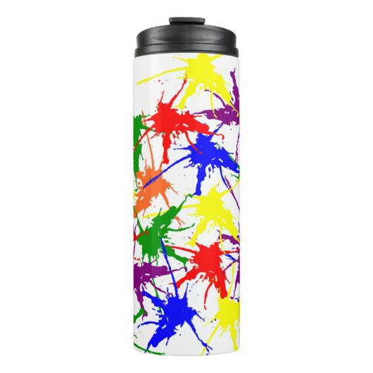 farbige Spritzer Thermosbecher (Vorderseite)