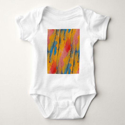 Farbige Spritzfarbe Baby Strampler (Vorderseite)