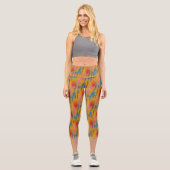 Farbige Spritzfarbe Capri Leggings (Vorderseite)