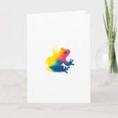 Farbige Spritzpaint Frog Silhouette Card Karte (Vorderseite)