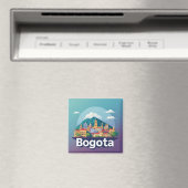 Farbige Stadtansicht von Bogota Magnet (In Situ (Geschirrspüler))