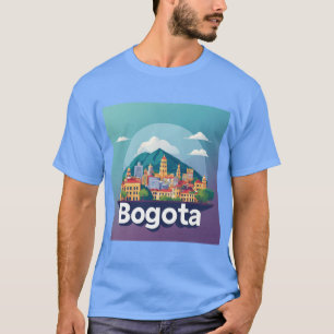 Farbige Stadtansicht von Bogota T-Shirt
