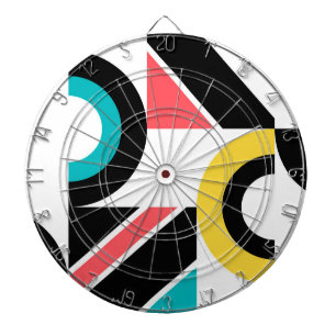 Farbige, städtische, trendige, moderne geometrisch dartscheibe