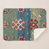 Farbige Stahlblau hellgrün  Sherpadecke (Vorderseite (Horizontal))