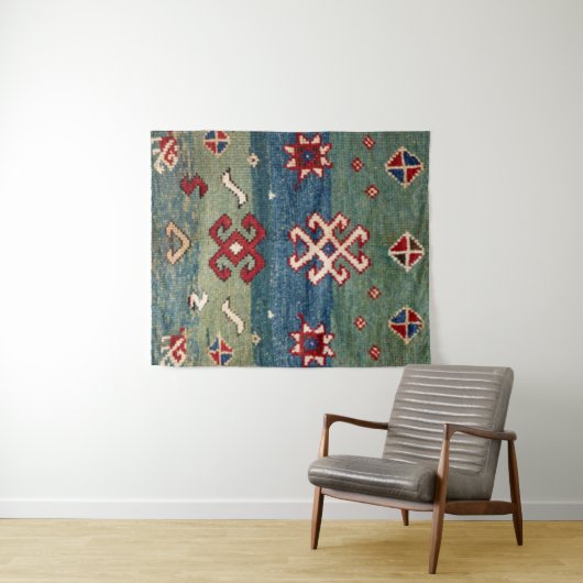 Farbige Stahlblau hellgrün  Wandteppich (Beispiel (Horizontal))