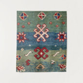 Farbige Stahlblau hellgrün  Wandteppich (Vorderseite)