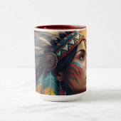 Farbige Stammesgeist-Kunstprint Tasse (Zentrum)