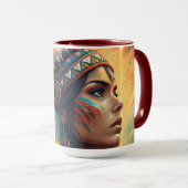 Farbige Stammesgeist-Kunstprint Tasse (VorderseiteRechts)
