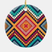 Farbige Stammesmuster Keramik Ornament (Hinten)