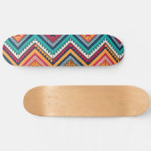 Farbige Stammesmuster Skateboard (Horizontal)