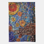 Farbige Starry Night Illustration Küchentücher (Vertikal)