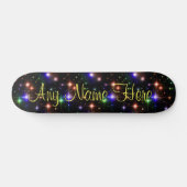 Farbige Stars Personalisiert Name Skate Board Skateboard (Horizontal)